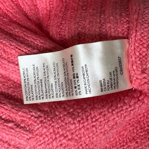 Free People Brookside Tunic Sweater XS NWT Pink Lightning Oversized Knit - Picture 10 of 12